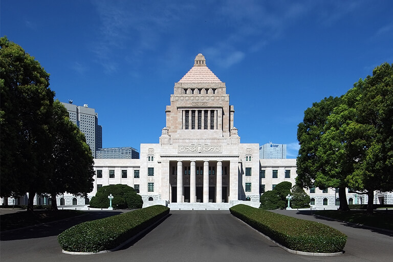 The National Diet Building in Tokyo, Japan.