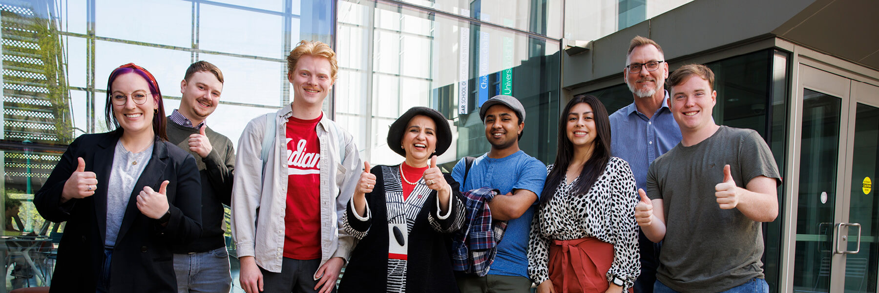 Students, Faculty, and Staff posing for the camera.